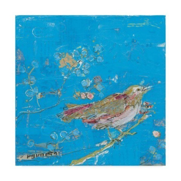 Kellie Day 'Birds Of A Feather V2 Blue' Canvas Art, 14x14, Trademark Fine Art, Mfr#: WAP04107-C1414GG